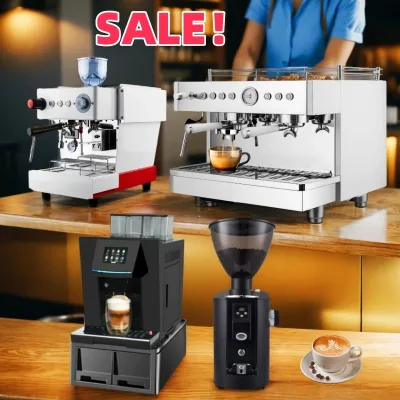 Industrial Professional Comercial 3 2 Group Rotary Pump Expresso Espresso Maker Cappuccino Coffee Machine with Grinder for Shop
