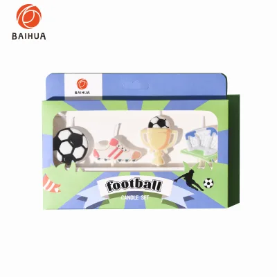 High Quality Football Set Birthday Candle 4 Pcs