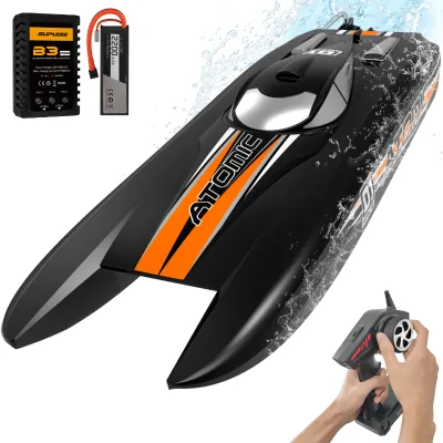 ATOMIC High Speed RC Boat Radio Control Toys Bushelss Water Cooled Motor Electric Racing Boat