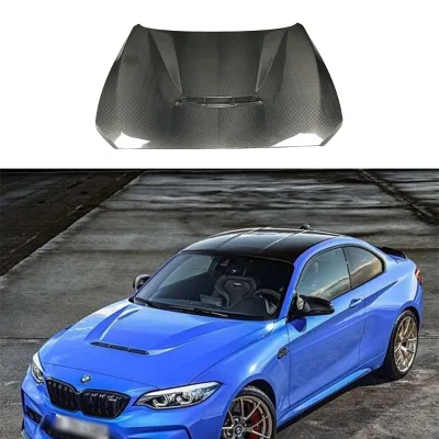 CS Style Dry Carbon Engine Bonnet for F87 M2 M2C Upgrade Original Aluminum Hood Replacement