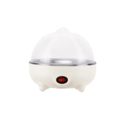 Mini 7-Egg Plastic Electric Automatic Egg Cooker with PP Lid for Household & Outdoor Use 300W Auto Shut-Off