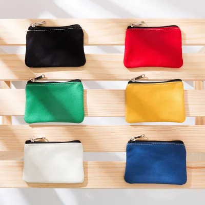 New Simple Fabric Coin All-cotton Canvas Change Bag Card Bag.Z0392