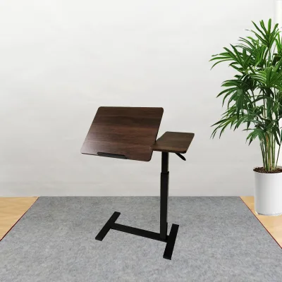 Modern Wooden Small Computer Desk Height Adjustable Lifting Standing Laptop Foldable Mini Bed Freestanding Home Office