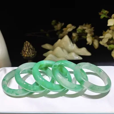 Natural High Quality African Jade Bangle Symbolizing Smooth and Prosperout Jadeite Bangle