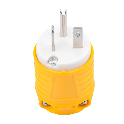 Recreational Vehicle Accessory Prefabricated Assembly Socket NEMA L6-20P/20A/250V PVC Material Yellow