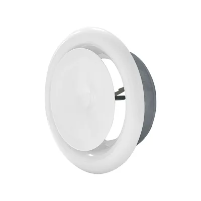 Round Metal Disc Type Air Intake Vent, Adjustable Ceiling Air Cover for HVAC Ventilation Inlet Outlet