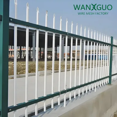 Galvanized Black Hollow Tubular Steel Fence Panels Modern Home Security Farm Yard Privacy Eco-Friendly Corrosion Resistant