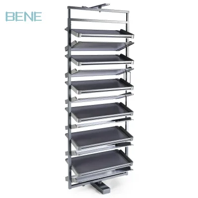 Manufacturer Supplier Zinc Alloy Silvery Gary Corner Shoes Rotate the Shoe Rack
