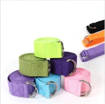 Adjustable D-Ring Buckle Yoga Strap Stretch Bands for Daily Gym Workouts for Yoga and Pilates Physical Therapy Fitness