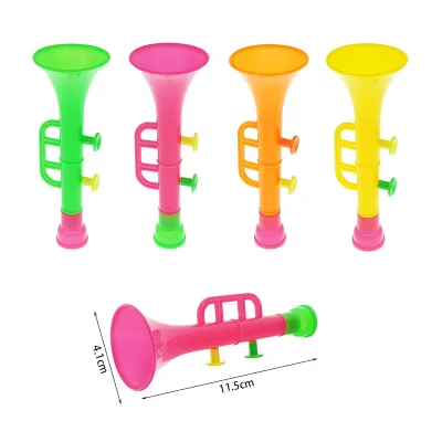 Wholesale Plastic Trumpet Horn Whistle Toy Mini Cheer Horn Whistles Bulk Stadium Giveaways Carnival Prizes Pinata Fillers 11.5cm
