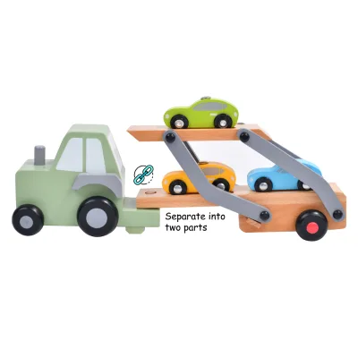 Classic Toys Unisex Mini Wooden Truck Toy for Kids 2-4 Years 3 Color Early Learning Push Vehicle Transport for Youngsters