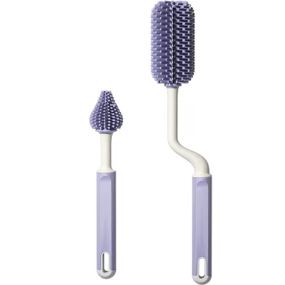 Baby Bottle Cleaning Brush Kit Long Narrow Neck Silicone Baby's Bottle Brush