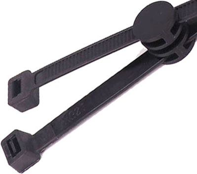 2-Piece Nylon Cable Ties with Coupler Fixing Multiple Routing of Bundles Model Rotatable Fixing Coupler Easy Addition of Cables