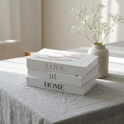 Decorative Fake Book Storage Box Hidden Secret Book Box Home Table Cabinet Decor Ornament LOVE at HOME Letter Design
