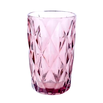 Machine Made Retro Rhombic Whiskey Glass for Decoration