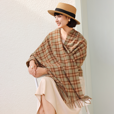 Printed Scarf for Women Winter Long Scarf Vintage Style Scarf Ring Scarfs for Women Stylish Good Quality Womens Warm Plaid Scarf