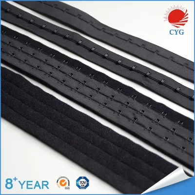 CYG Nylon or Polyester Fabric Hook and Eye Tape for Bra Corset