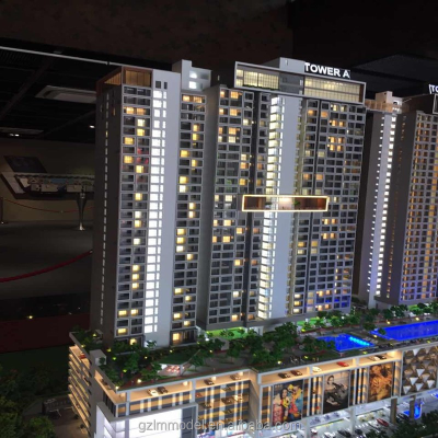 ABS Plastic Hotel Scale Model Buildings / Contemporary Design / Scale Model Making