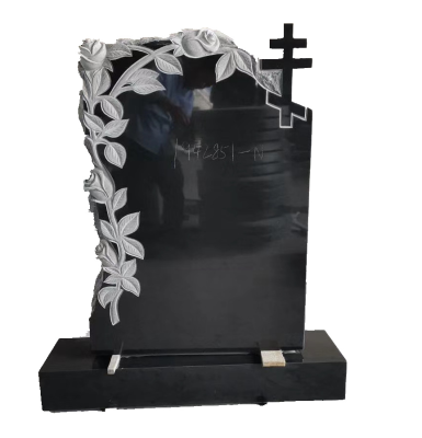 Absolute India Black Granite Tombstone Monument
