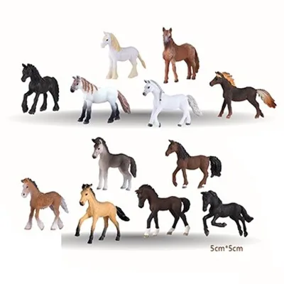 6cm Mini Horse 6pcs Per Bag Assorted Miniature Horse Figure Toys