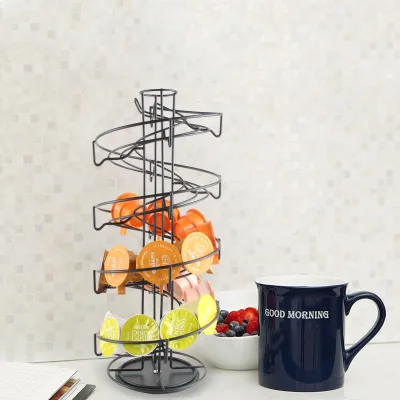 5-Layer Simple Practical 360 Degree Rotation Display Coffee Pods Storage Organizer Holder