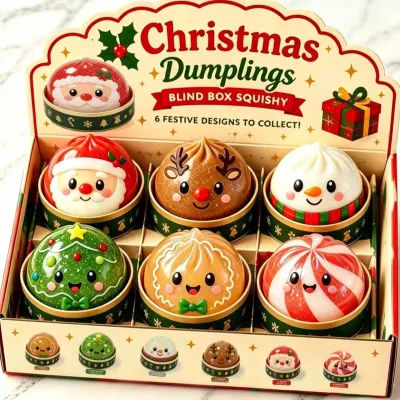 Soft Squishy "Best Selling Christmas Themed Green Monster Grinch Bread Relaxation Playful Fun Gift Box"