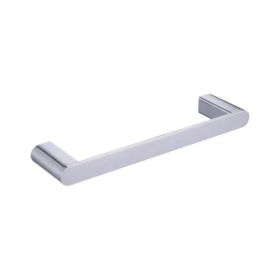 Rustproof SUS304 Wall Mount Shower Room Single Pole Towel Ring Polished Chrome for Bathroom Decoration Towel Rack