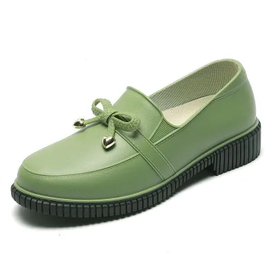 Lady Four Seasons Short Rain Boots Low Upper Rain Shoes Lady Kitchen Work Shallow Mouth Waterproof Non slip Shoes