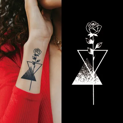 Hot Sale Custom Designer Skin Tattoo Print Semi-Permanent Waterproof Herbal Temporary Face and Arm Tat Sticker Floral Theme