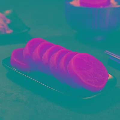 Pickled Daikon Slices Dye-Free Turmeric Japanese Restaurant Appetizer IFS Food Certified Bulk