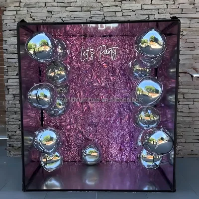 Wedding Party Decorations Background Mirror Photography Backdrop Box Magazine Photo Booth
