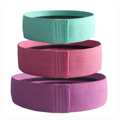Wholesale Custom Logo Fabric Hip Resistance Band Non-Slip Elastic Exercise Booty Loop Band Glute Leg Workout Gym Equipment
