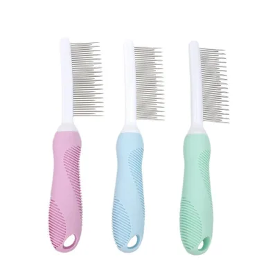 Hot Selling Pet Grooming Brush Long Curly Hair Comb Removes Prevents Matted Fur Dog Bath Hair Removal Tool