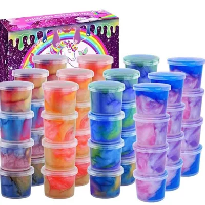 Wholesale High Quality Putty Crystal Galaxy Snail Crazy Barrel O Container Kit Slime for Kids
