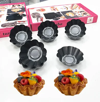 Round Fluted Brioche Cake Mold Mini Fruit Tart Pudding Mold for Dessert Tools