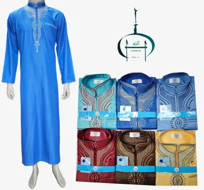 Long Sleeve Mens Thobe Traditional Premium Cotton Fabric Custom Embroidery Welcome Bulk Order Discount Good Quality