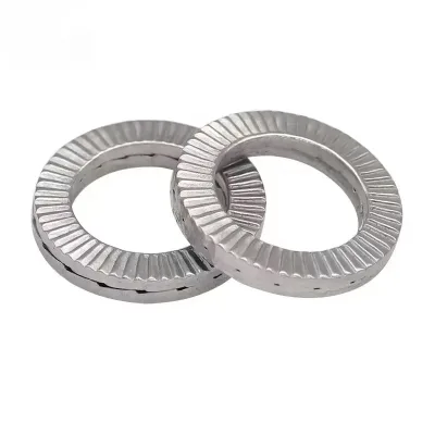 DIN25201 Double-lap Self-locking Washers, Anti-slip Washers, Double-sided Toothed Lock Washers for Screws, Anti-loose