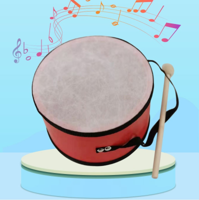 Portable Drum - 6-inch Double-sided Hand-tuned Drum Percussion Instrument an Indian Hand Drum