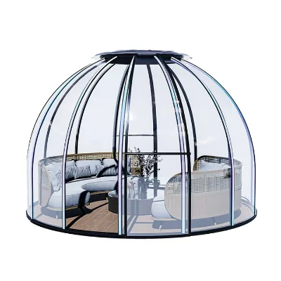 PC Clear Bubble Transparent Luxury Sky House Geodesic Dome House Clear Bubble Tent Prefabricated Glamping Pod for Resort Hotel