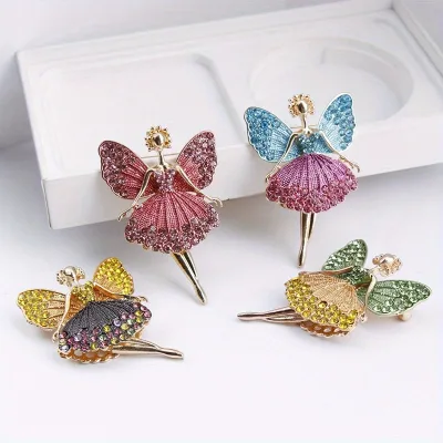 Ballet Girl Dance Angel Brooch Corsage for Women Personality Brooch Pin
