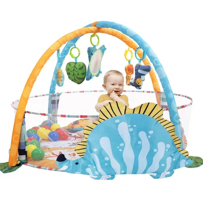 4-in-1 Baby Play Mat Activity Gym with Ball Pit,Sensory ToysCognitive Development Baby Activity Play