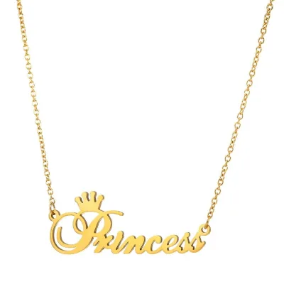 Custom DIY Personalized Name LOGO Letter Charm Necklace Jewelry Custom Trendy Stainless Steel Letter Name Necklace for Men Women