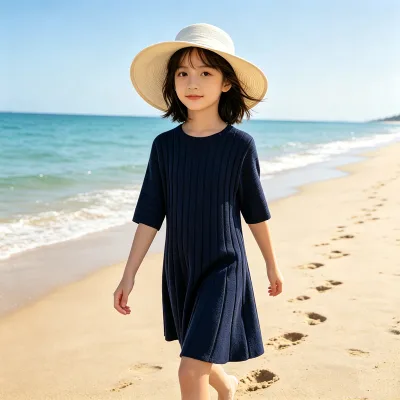 Women's 2026 Spring/Fall Long Sleeve Mock Turtleneck A-Line Fit Flare Ribbed Knit Sweater Dress
