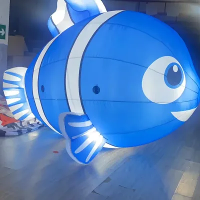 Customized Led Light Inflatable Clown Fish Park Inflatable Animal Decoration