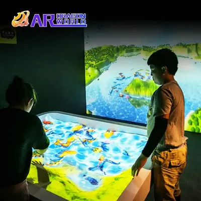 Interactive Indoor Multiplayer Sand Table Games Machine for Kids Advertising Equipment Featuring Projection Technology