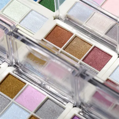 Solid Mirror Chrome Nail Pigment Palette 6 Colors Rich Metallic Shades Custom Logo Bulk Shipment Worldwide