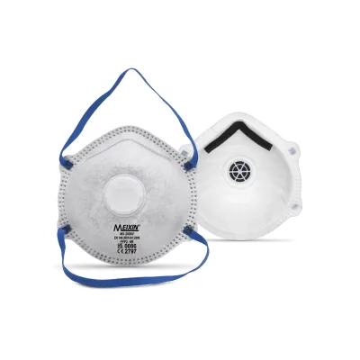 FFP2 Disposable Half Face Charcoal Mask with Exhalation Valve for Heavy Dust Protection