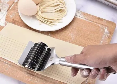 Stainless Steel Manual Noodle Cutter Small Noodle Cutting Knife Dough Cutter Kitchen Tool