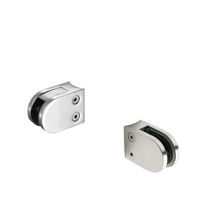 Stainless Steel Modern Outdoor Glass Railing Clamps and Holder Clips for Deck/Stair Railings