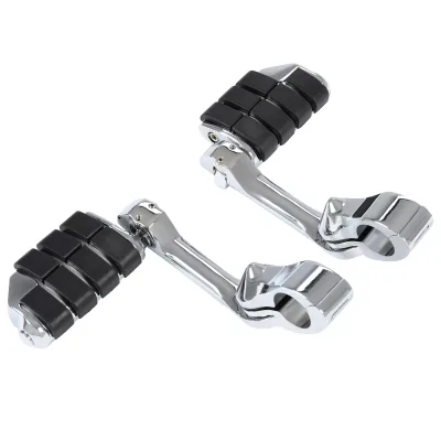 Long Foot Highway Pegs for Harley Road King Street Glide 1-1/4" Engine Guard Bar